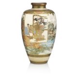 A Satsuma vase by Kozan Meiji era