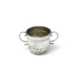 A Charles II silver two-handled porringer maker's mark 'TEB' conjoined (see Jackson's revised p.1...