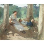 Henry Edgar Crockett (British, 1870-1926) Relaxing among the trees