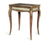 A French late 19th/early 20th century gilt bronze mounted rosewood bijouterie table