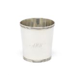 An early 19th century American silver beaker William Poindexter, Lexington, Kentucky circa 1820