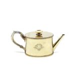 An 18th century French silver-gilt teapot Henry Auguste, Paris 1789, with a later handle