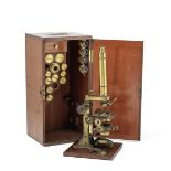 A J Parkes & Son compound monocular microscope, English, mid 19th century,