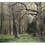 Attributed to Adolf Kaufmann (Austrian, 1848-1916) Woodland scene