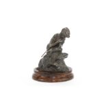 Vincenzo Gemito (Italian, 1852-1929): A patinated bronze figure of a fisherboy