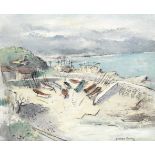 George Enslin (South African, 1919-1972) The old harbour, Hermanus