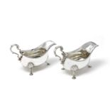 A pair of George III silver sauceboats maker's mark 'RT', London 1771 (2)