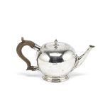 A George II silver teapot Richard Burcombe, London 1734