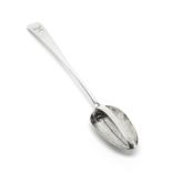 A George III Irish provincial silver straining spoon William Reynolds, Cork circa 1780, retailed ...
