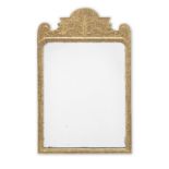 A George I gilt gesso mirror of small proportions