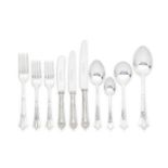 A silver Albany pattern table service of flatware and cutlery, in a fitted canteen John Osborne S...