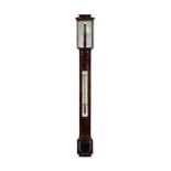 An early 19th century stick barometer signed twice J.S Marratt, 63 King William Street, London Br...