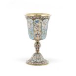 A Russian silver-gilt and enamel goblet maker's mark 'M.&#1055;.', St Petersburg 1898 - 1908 marks