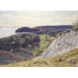 Gottfrid Samuel N. Kallstenius (Swedish, 1861-1943) A farm by the sea