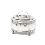 A Swedish silver tea caddy Johan Niklas Palm, Visby 1889