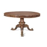 An early Victorian rosewood breakfast table by J. Manuel