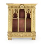 An Italian second quarter 19th century giltwood and gilt gesso display cabinet