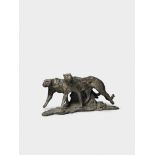 Dylan Lewis (South African, born 1964) S395 Stalking Cheetah Pair I Maquette 34 x 77 x 22cm (13 3...