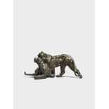 Dylan Lewis (South African, born 1964) S397 Tiger Pair I Maquette 27.5 x 63 x 36.5cm (10 13/16 x ...