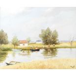 Marcel Dyf (French, 1899-1985) Rivière aux amoureux (Painted in 1973)