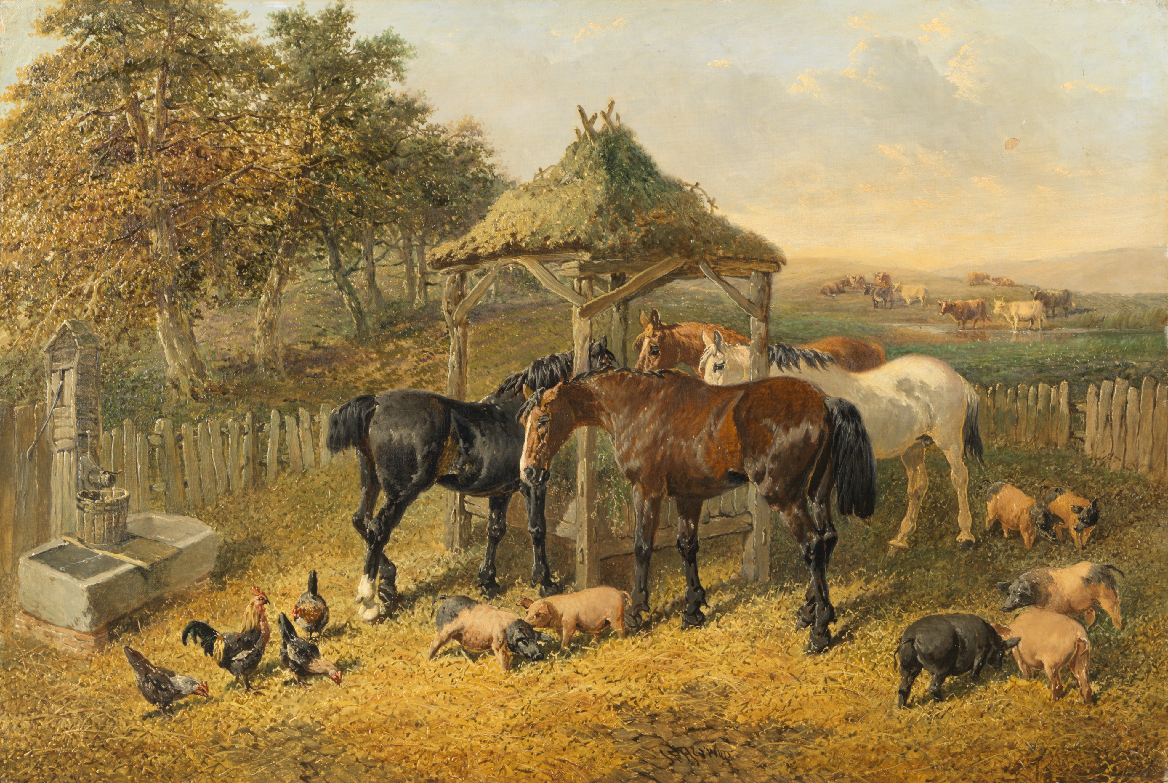 John Frederick Herring, Jnr. (British, 1815-1907) The treasures of the farm