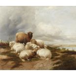 Thomas Sidney Cooper, RA (British, 1803-1902) Sheep on a riverbank