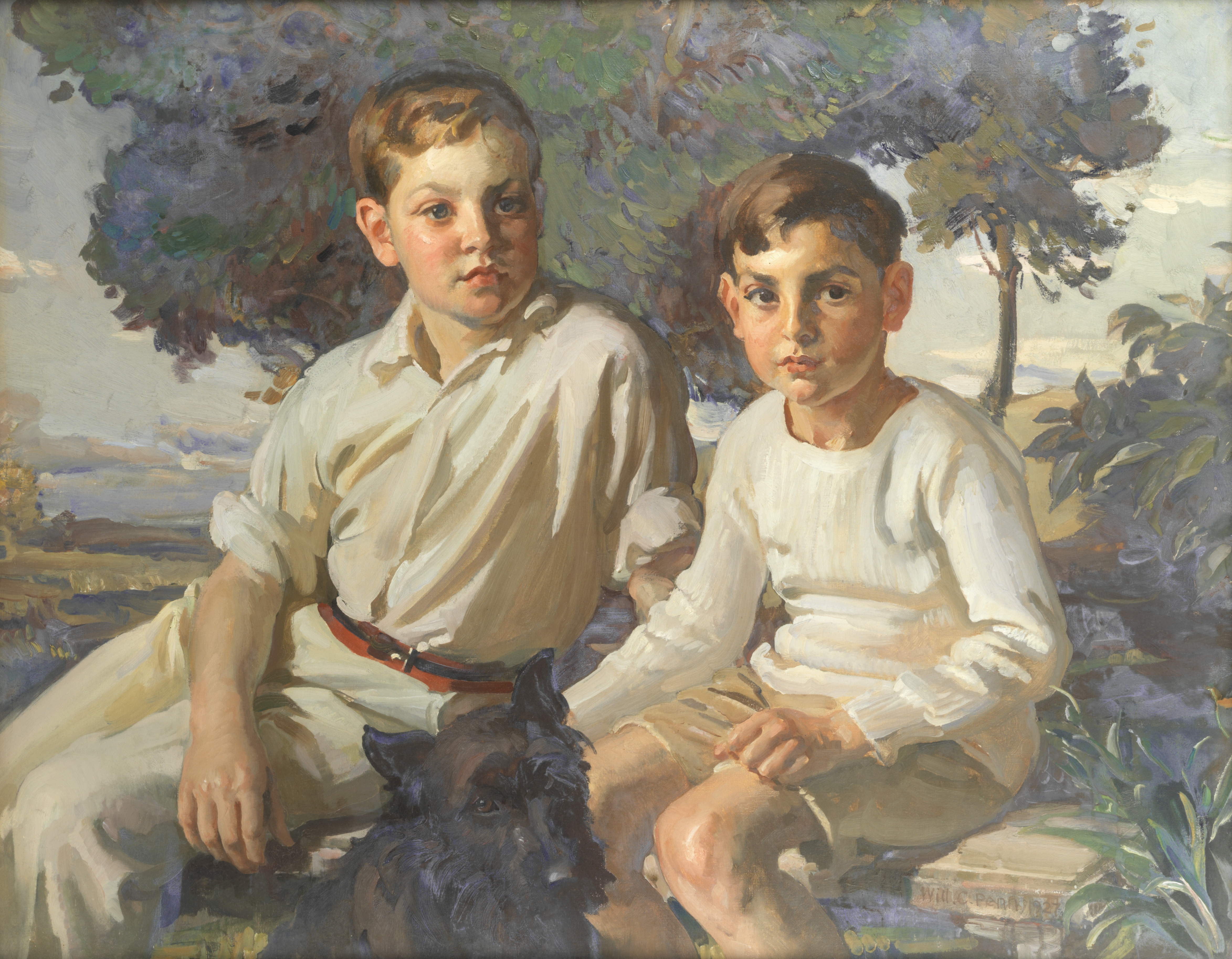 William Charles Penn (British, 1877-1968) Maurice and Hugo, sons of Major and Mrs Baring