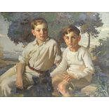 William Charles Penn (British, 1877-1968) Maurice and Hugo, sons of Major and Mrs Baring