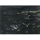 Sir Kyffin Williams R.A. (British, 1918-2006) Coastal Landscape (with a further unfinished study ...