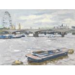 Ken Howard R.A. (British, born 1932) Thames Scene