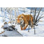 Steve Burgess (British, born 1960) Tiger in the Snow