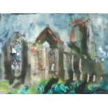 John Piper C.H. (British, 1903-1992) Wiggenhall St. Peter I (Painted in 1983)