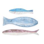 Guy Taplin (British, born 1939) Blue Fish, Small Blue Fish and Pink Fish 90.5cm (35 5/8in) long, ...