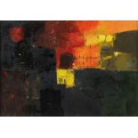 Donald Hamilton Fraser R.A. (British, 1929-2009) Horizonal Landscape: Red, Black and Green No. 15...