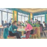 Adrian Paul Allinson (British, 1890-1959) Figures in a Café