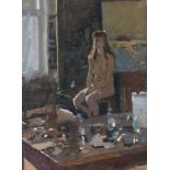 Ken Howard R.A. (British, born 1932) Louise at Oriel