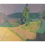 Colin Hayes R.A., R.B.A. (British, 1919-2003) Landscape with Purple Skies