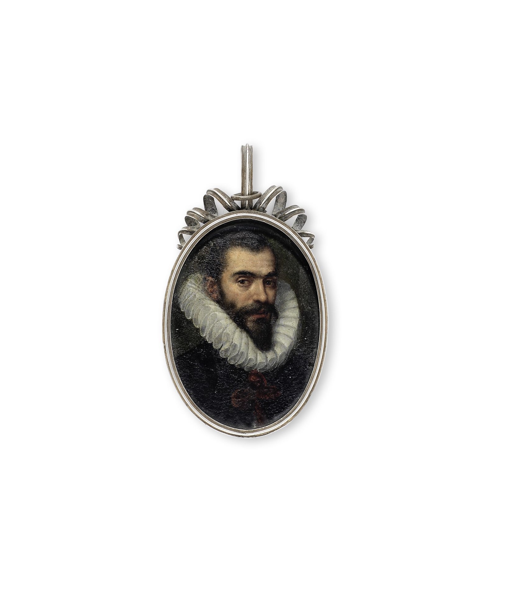 Bolognese School, circa 1600 Portrait of a Knight of the Order of Santiago, bust-length, in black...