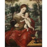 Master of the Parrot (active Antwerp, 1525-1550) The Virgin and Child, the Rest on the Flight int...