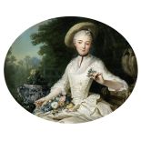 Studio of François Hubert Drouais (Paris 1727-1775) Portrait of a lady, three-quarter-length, in ...