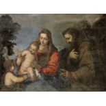 Venetian School, 16th Century The Madonna and Child with Saint Francis and the Infant Saint John ...