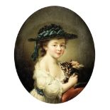 François-Hubert Drouais (Paris 1727-1775), and Studio Portrait of a girl with a cat