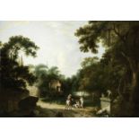 Richard Wilson (Penegoes 1713-1782 Colomendy, Clwyd), and Studio A classical wooded landscape wit...