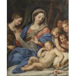 Giuseppe Bartolomeo Chiari (Rome 1654-1724) The Madonna and Child with Saint Catherine and putti