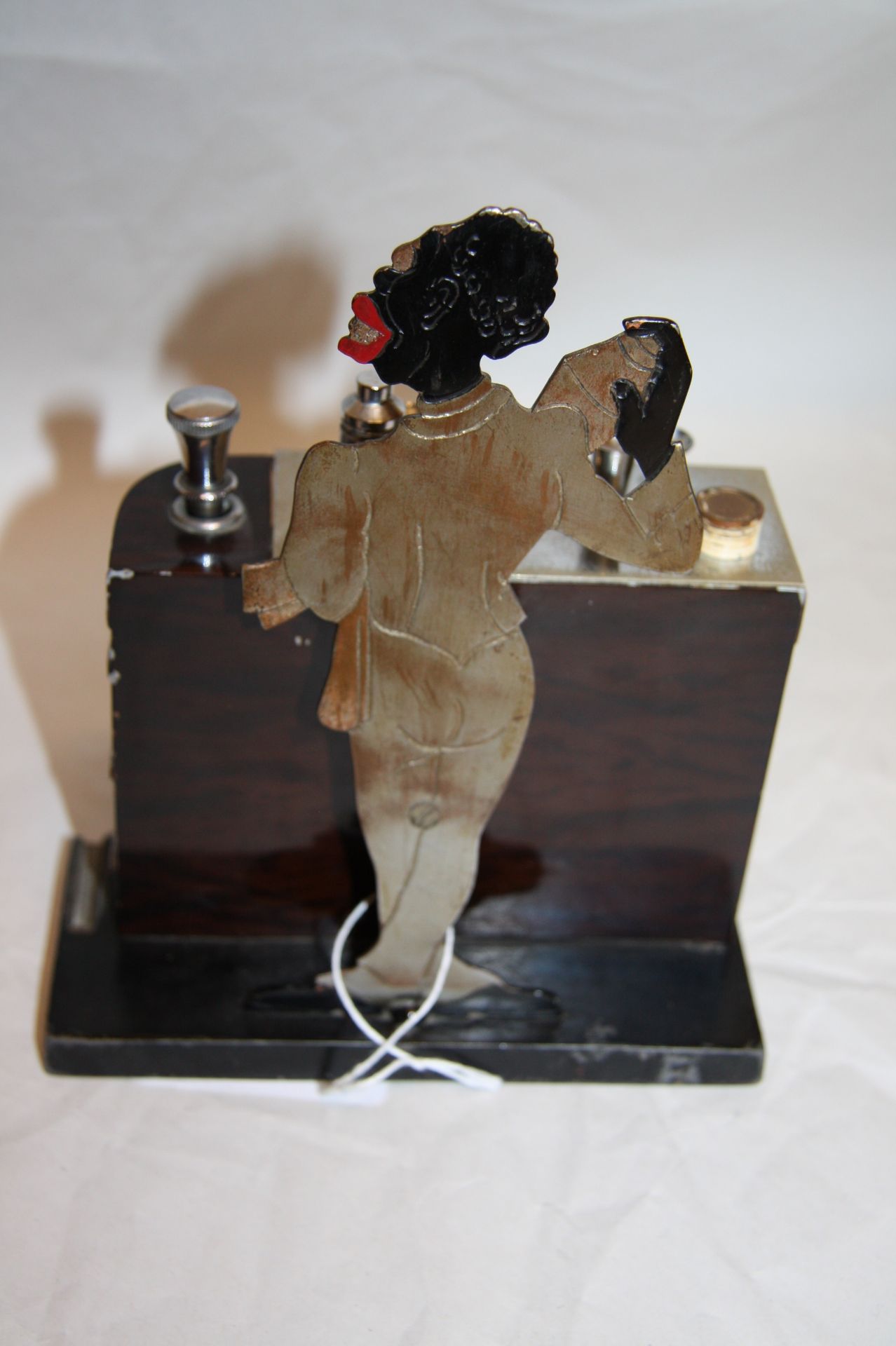 A Ronson Art deco novelty 'Bartender' strike table lighter and cigarette case (3) - Image 10 of 21