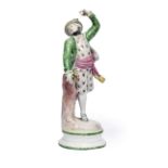 A Volkstedt porcelain figure of a man Circa 1775