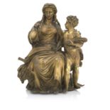Jean Jules Salmson (French 1823-1902) A bronze classical figural group possibly representing the...