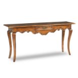 A French walnut side table in Provincial 18th century style, 20th century