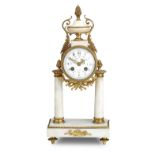 A late 19th century marble and giltmetal mounted mantel clock The dial inscribed Robert Quesnel H...