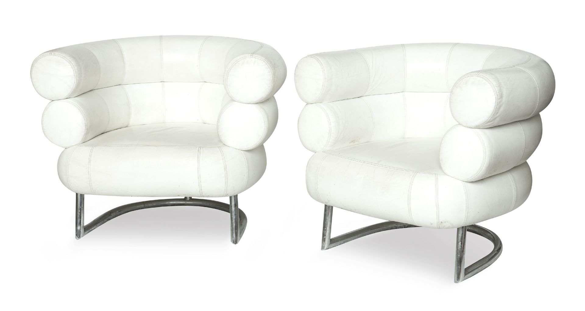 After Eileen Gray (Irish, 1879-1976) A pair 'Bibendum' chairs, 20th century (2)